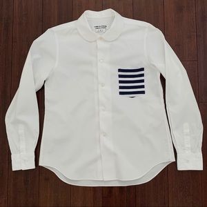 Commes des Garçons White Shirt w/ Stripped Pocket